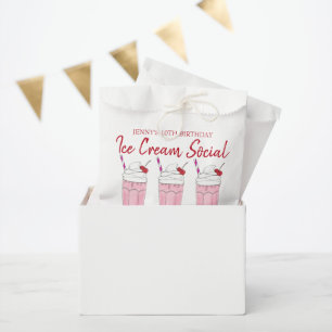 Sachets En Papier Milkshake rose Crème de glace Social Anniversaire