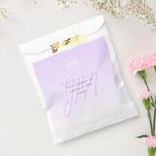Sachets En Papier Modèle de nom professionnel et de slogan Violet