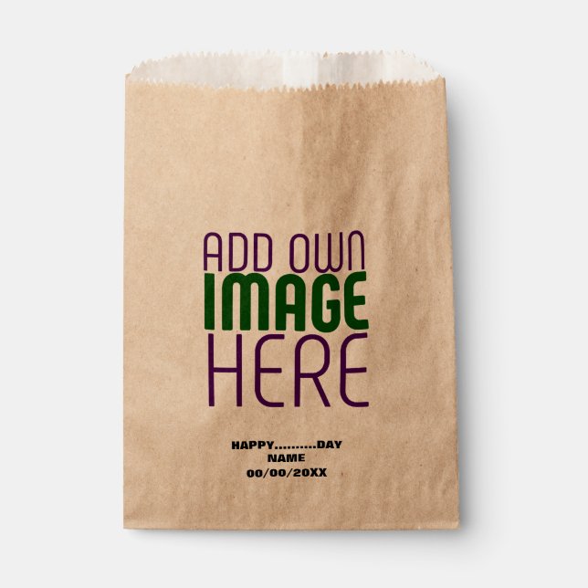 SACHETS EN PAPIER MODELE DE TEXTE D'IMAGE MARON SIMPLE ÉDITABLE MODE (Devant)