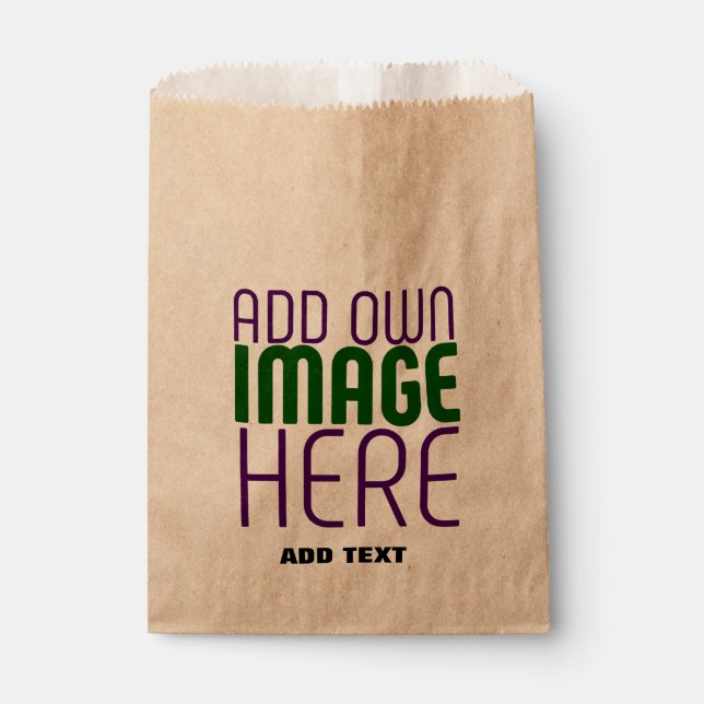 SACHETS EN PAPIER MODELE DE TEXTE D'IMAGE MARRON SIMPLE ÉDITABLE MOD (Devant)