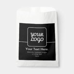 Sachets En Papier Modèle moderne pour votre logo Noir & Blanc