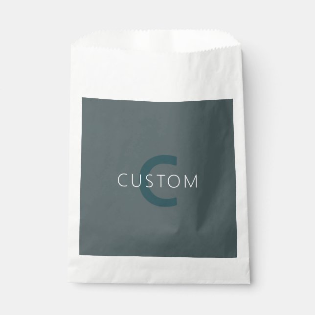Sachets En Papier Modèle monographique élégant et personnalisable (Devant)