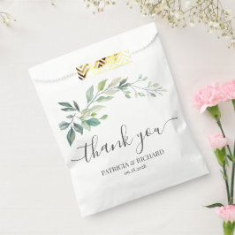 Sachets En Papier Modern Watercolor Eucalyptus Leaves Greenery