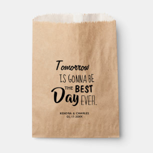 Sachets En Papier Moderne Demain Meilleur Jour Jamais Mariage Traite