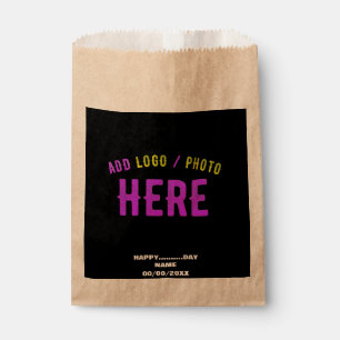SACHETS EN PAPIER MODERNE ET MODERNE PERSONNALISABLE NOIR VÉRIFIÉ