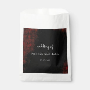 Sachets En Papier Moderne Passionate Red 'n Black Mariage Design