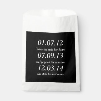 Sachets En Papier Moments Romantiques Dates Personnalisées Mariage S