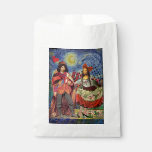 Sachets En Papier Mona Lisa Romantique Drôle Coloré Travail d'art