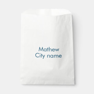 Sachets En Papier monogramme de lettre initiale simple ajoutez votre