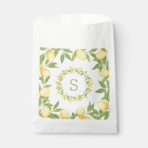 Monogramme Élégant de Verdure de Citrons