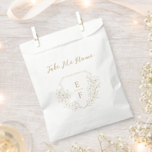 Sachets En Papier Monogramme En Fleur De Cerisier D'Or Muet Me Ramen