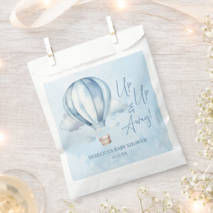Sachets En Papier Montez et partez ! Baby shower Blue Hot Air Balloo