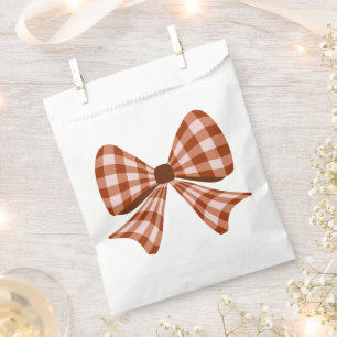 Sachets En Papier motif arc en vichy Brown