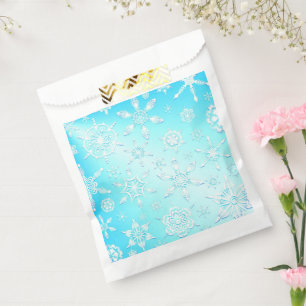 Sachets En Papier Motif Crystal Snowflakes