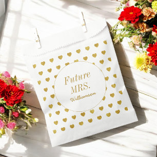 Sachets En Papier Motif de cœurs de douche nuptiale blanc jaune