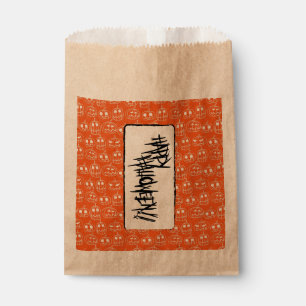 Sachets En Papier Motif d'Halloween Citrouilles blancs
