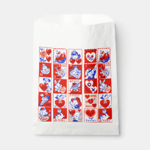 Sachets En Papier Motif timbre de la Saint-Valentin vintage des anné
