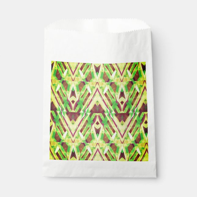 Sachets En Papier Motif vert et marron (Devant)