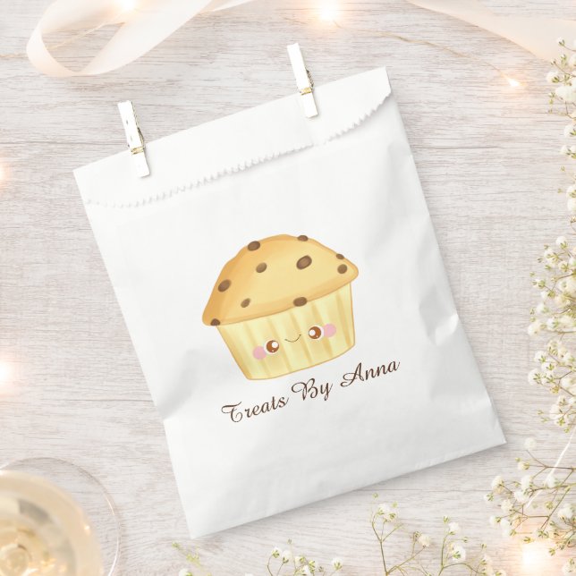 Sachets En Papier Muffin à chips au chocolat mignon (Coupé)