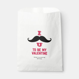 Sachets En Papier Mustache Enfants Classe Valentine Favoriser Sac