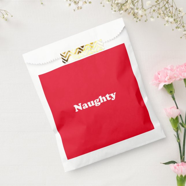 Sachets En Papier Naughty ou Nice, cadeau rouge blanc Favoriser les  (Scellé)