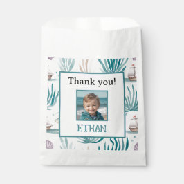 Sachets En Papier Nautical Ocean Birthday Photo Thank You