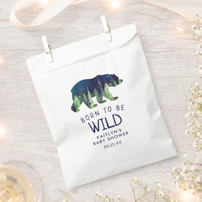 Sachets En Papier Né Pour Être Un Baby shower Sauvage (Coupé)