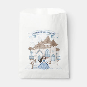 Sachets En Papier Neige hiver foncé Haired Princess Anniversaire