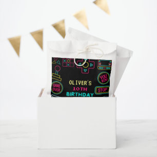 Sachets En Papier Neon Toute année jeux vidéo arcade anniversaire