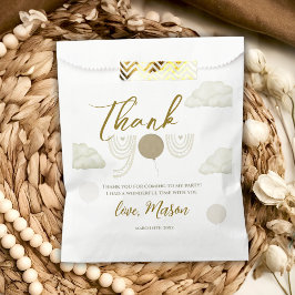 Sachets En Papier Neutral Cloud Boho Mr Onederful Thank You Party
