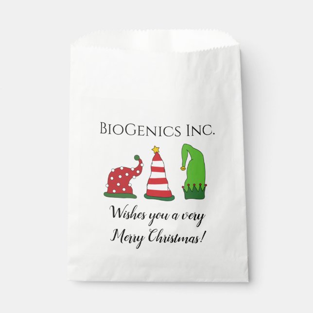 Sachets En Papier Noël de l'entreprise personnalisée (Devant)
