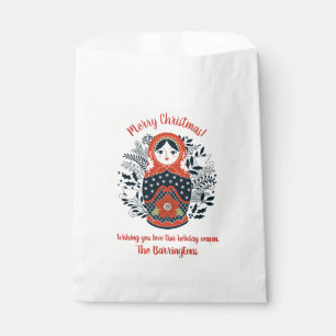 Sachets En Papier Noël de poupée de nidification russe mignon