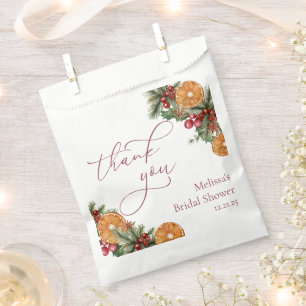 Sachets En Papier Noël Fête des mariées florale hiver