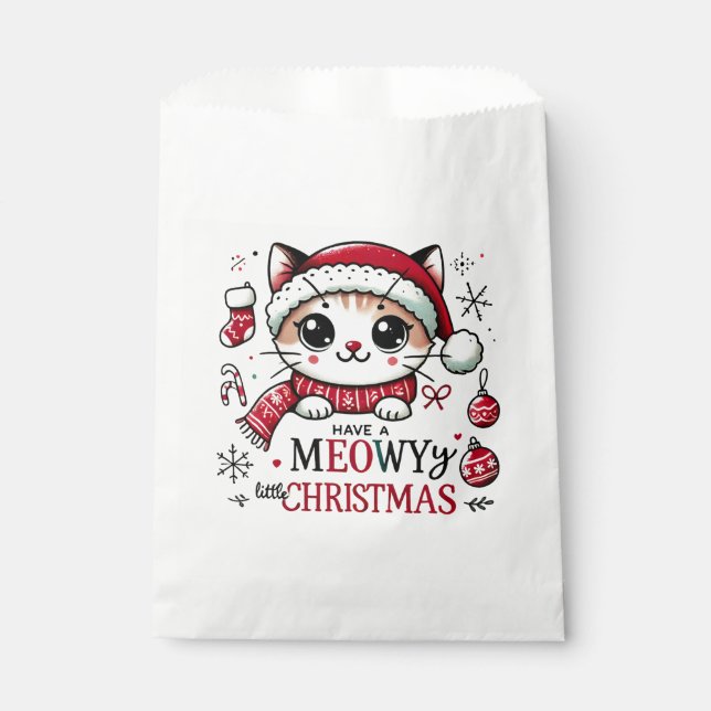 Sachets En Papier Noël Meowy (Devant)