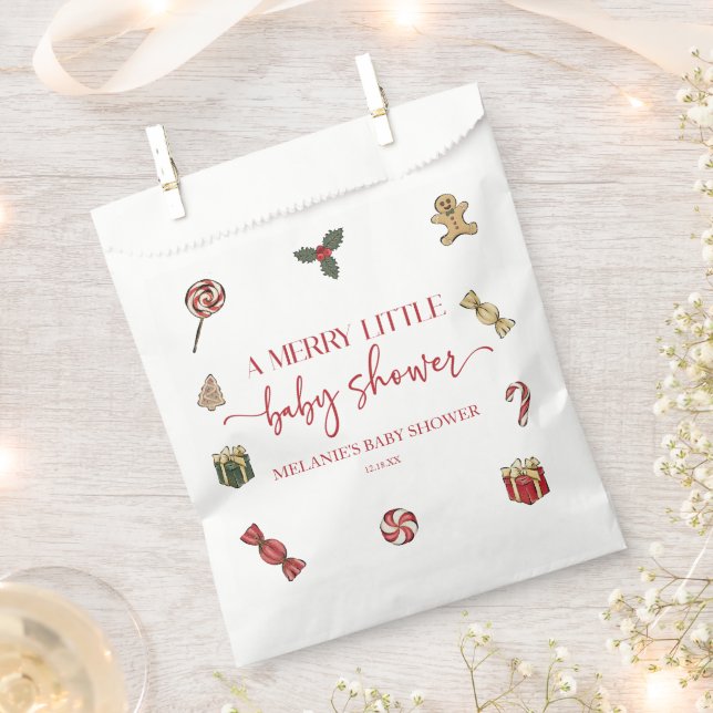 Sachets En Papier Noël Un joyeux petit Baby shower (Coupé)