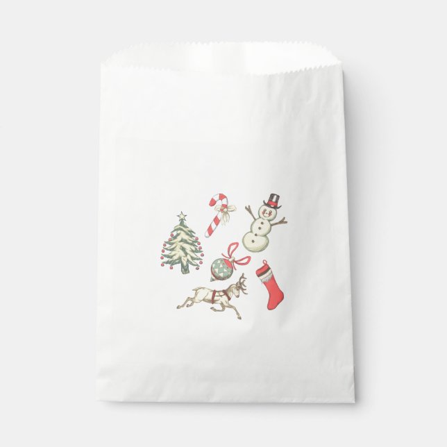 Sachets En Papier Noël vintage (Devant)