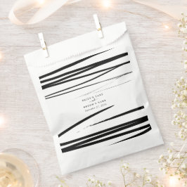 Sachets En Papier Noir blanc moderne Abstrait mariage Faveur