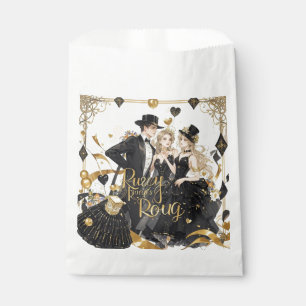 Sachets En Papier Noir et or, Luxe riche, Style Moulin rouge