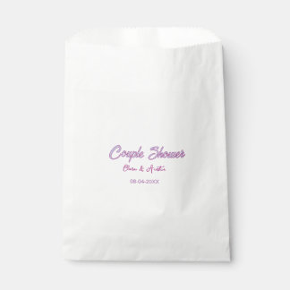 Sachets En Papier nom de douche de couple date gris tendance simple 