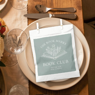 Sachets En Papier Nom du club de lecture Remerciements personnalisés