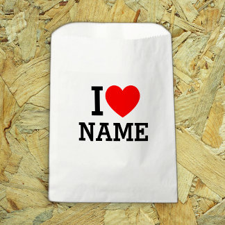 Sachets En Papier Nom du coeur