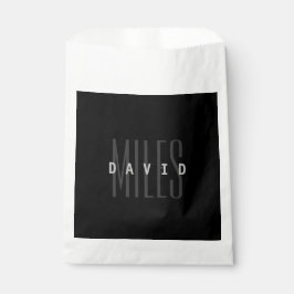 Sachets En Papier Nom et prénom moderne qui se chevauchent