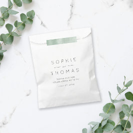 Sachets En Papier Noms de couples classiques modernes Merci Mariage