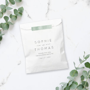 Sachets En Papier Noms de couples classiques modernes Merci Mariage