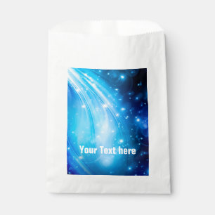 Sachets En Papier Northern Light Stars blue + votre texte et vos idé