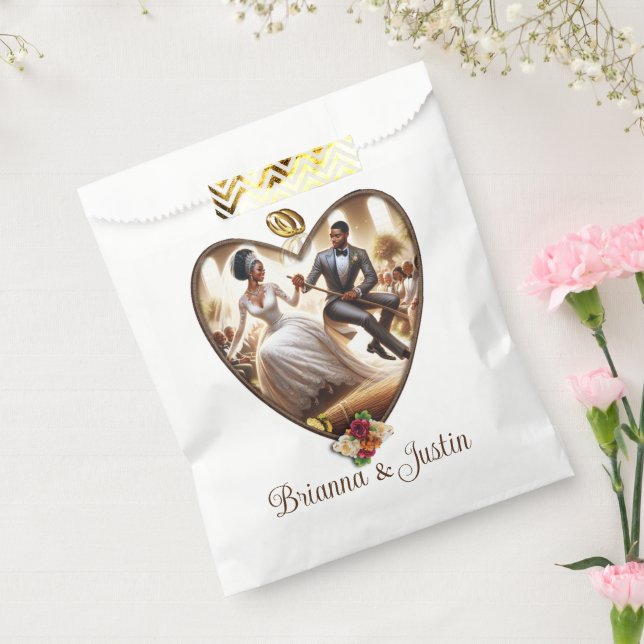 Sachets En Papier Nos Bliss du jour du mariage (Scellé)