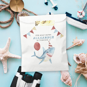 Sachets En Papier Notre Baby Shark 1er Anniversaire Sous La Mer
