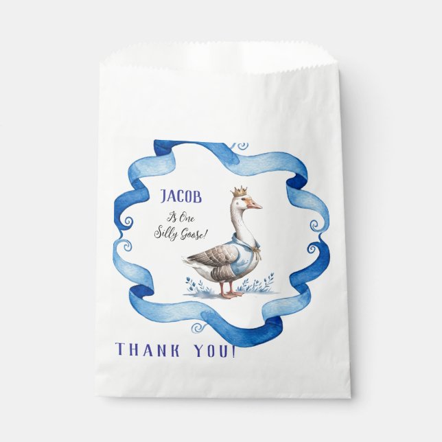 Sachets En Papier Notre Oie Silencieuse Tourne Un Anniversaire Guest (Devant)