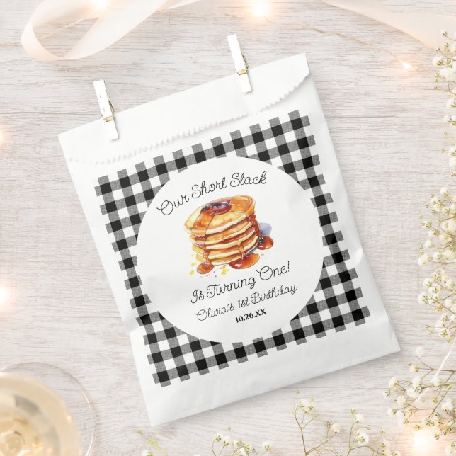 Sachets En Papier Notre petite pile Pancakes Petit-déjeuner Annivers (Coupé)