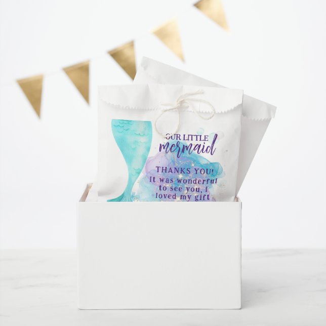 Sachets En Papier Notre petite sirène photo fête d'anniversaire (Fête)
